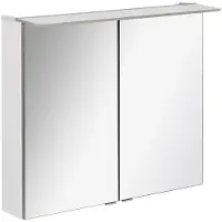 Fackelmann LED Spiegelschrank B.PERFEKT / Badschrank mit Soft-Close-System / Maße (B x H x T): ca. 80 x 69 x 15 cm / hochwertiger Schrank mit Spiegel und für das Bad / Korpus: Weiß