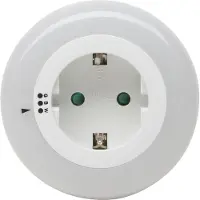 Kopp LED-Nachtlicht mit Steckdose und Schalter 1 W