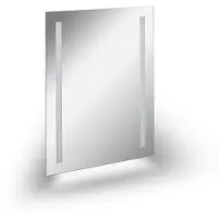 Fackelmann LED Spiegel linear MIRRORS / Wandspiegel mit LED- und Ambientelicht / Maße (B x H x T): ca. 60 x 75 x 2 cm / hochwertiger Badspiegel / moderner Badezimmerspiegel / Breite 60 cm