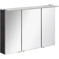 Fackelmann LED Spiegelschrank B.PERFEKT / Badschrank mit Soft-Close-System / Maße (B x H x T): ca. 100 x 69 x 15 cm / hochwertiger Schrank mit Spiegel und fürs Bad / Korpus: Schwarz