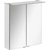 Fackelmann LED Spiegelschrank B.PERFEKT / Badschrank mit Soft-Close-System / Maße (B x H x T): ca. 60 x 69 x 15 cm / hochwertiger Schrank mit Spiegel und für das Bad / Korpus: Weiß