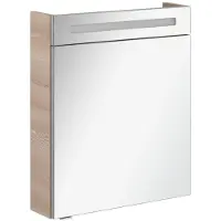 Fackelmann Spiegelschrank B.CLEVER / eintürig / Spiegelschrank mit gedämpften Scharnieren / Maße (B x H x T): ca. 60 x 71 x 16 cm / hochwertiger Spiegelschrank / Möbel fürs Bad / Korpus: Braun hell
