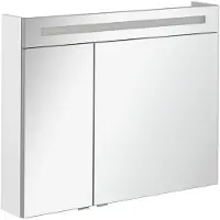 Fackelmann Spiegelschrank B.CLEVER / zweitürig / Spiegelschrank mit gedämpften Scharnieren / Maße (B x H x T): ca. 90 x 71 x 16 cm / hochwertiger Spiegelschrank / Möbel fürs WC und Bad / Korpus: Weiß