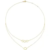 Jackie Circles Halskette aus 14 Karat Gelbgold