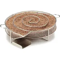 Krumble Raucherbox rund ø20cm - Runde Rauchbox zum Räuchern von Fleisch, Fisch, Käse oder anderen Lebensmitteln im Grill oder Raucher - Edelstahl