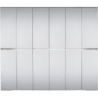 Trendteam Garderobe Garderobenschrank Mirror Weiß Melamin 222 x 191 x 34 cm