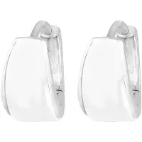 Elli Ohrringe Creolen Emaille Basic Zeitlos 925 Silber Elli Weiß