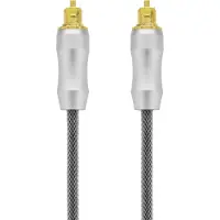 Deltaco High-End-Toslink-Kabel optisches digitales Audiokabel, 2 m, schwarz
