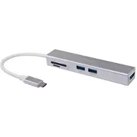Equip 5-in-1-USB-C-Multifunktionale adapter, HDMI , USB 3.0, TF/Micro SD