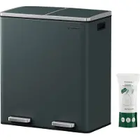 Hobby Hall Mülleimer 60 Liter (2 x 30 L) Grau B34LTB60GS