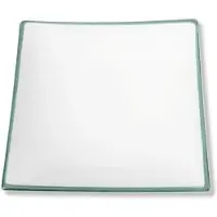 Gmundner Keramik Grüner Rand, Dessertteller Trend (20x20cm)