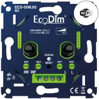 EcoDim ECO LED dimmer DUO WIFI 0-100W fase afsnijding - 4355419