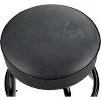 Fender Barhocker mit geprägtem schwarzem Logo schwarz/schwarz 30"