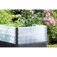 Garantia Hochbeet klassisch ERGO Quadro Turbo L 75 inkl. Flora-Wassersparsystem 80 x 80 x 75 cm wood anthrazit braun