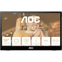 AOC 16T3EA, 39,6 cm (15.6"), 1920 x 1080 Pixel, Full HD, 16:9, 4 ms, 16,7 Millionen Farben
