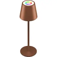 Goobay Akku Tischlampe LED, RGBW, aufladbar, dimmbar, 36cm, bronze