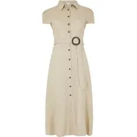 Apricot Midikleid "Vintage-Knopfkleid" 2 tlg. mit Gürtel