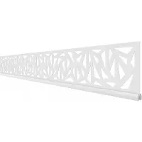 Traumgarten Sichtschutzzaun SYSTEM Dekorprofil TRIGON Weiß, SYSTEM Rhombus, 15 cm,Adapterleiste Weiss