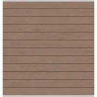 Traumgarten WPC-Sichtschutzzaun Rundum-Sorglos-Paket CLASSIC Mandel/Silber Sichtschutz Steckzaun Lamellenzaun, Aufdübeln, 18,17 m