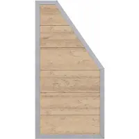 Traumgarten Sichtschutzzaun DESIGN WPC ALU Anschluss Sand/Silber Sichtschutz Lamellenzaun
