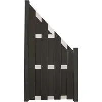 GROEN & JANSSEN Zaun Abschlusselement GroJa Merano vormontiert ohne Pfosten 84,3 x 180/90 cm anthrazit