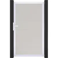 GROEN & JANSSEN Einzeltor GroJa BasicLine DIN universal vormontiert ohne Pfosten Rahmen Aluminium 100 x 180 cm weiß