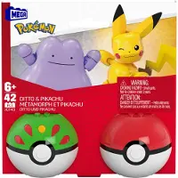 Pokemon MEGA - Pokémon Poké Ball 2-Pack Building - Pikachu & Ditto (JCT43)
