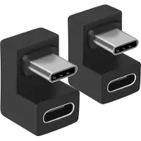 Equip USB-C U-Stecker Adapter, 10 Gbps, PD 100W, 2er-Pack, USB C, USB C, Schwarz