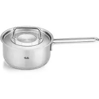 Fissler Pure Collection / Edelstahl-Stielkasserolle (Ø 16 cm, 1,4L) inkl. Metall-Deckel, Innenskalierung - Induktion