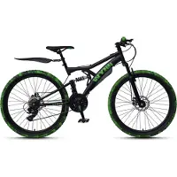 Wynn Mountainbike "FLY1.0" Gr. 46, schwarz (schwarz, schwarz), Fahrräder, 46cm, 26 Zoll (66,04cm), Mountainbike