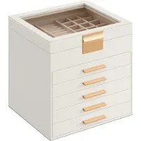 Hobby Hall Schmuckkästchen 6 Ebenen mit Glasdeckel B34JBC176W01