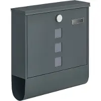Hobby Hall Briefkasten mit Schloss und Zeitungsfach anthrazit B34GMB120G01