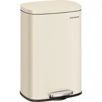 Songmics Mülleimer Küche 50 Liter sandbeige LTB050A02