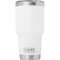 Yeti Rambler Tumbler Cup 30oz Mag Slider Lid, White, Thermobecher mit Deckel, 887 ml