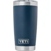Yeti Rambler Tumbler Cup 20oz Mag Slider Lid, Navy Blue, Thermobecher mit Deckel, 591 ml