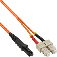 InLine LWL Duplex Kabel, MTRJ/SC, 50/125µm, OM2, 3m, 3 m, OM2, MT-RJ, SC