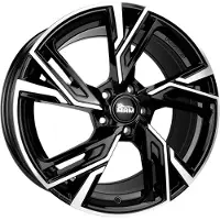 Mam 17 Zoll Alufelge RS5 17"x7.50" 5x114.3 PCD ET30 72.6mm Felge Schwarz FRONT Poliert