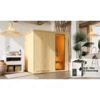 Weka Sauna "Halmstad" Set, 7,5 kW-Ofen mit digitaler Steuerung