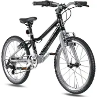 Prometheus BIKES Kinderfahrrad 20 Zoll PRO ab 6 Jahren Ultraleicht 7-Gang Premium Schwarz Silber