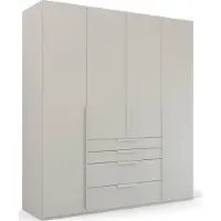 Rauch Drehtürenschrank Port Talbot ¦ grau ¦ Maße (cm): B: 201 H: 223