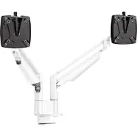 Novus 2-fach-Monitorarm CLU Duo C, bis 27″, Tischhalterung, schwenk-/höhenverstellbar, weiß