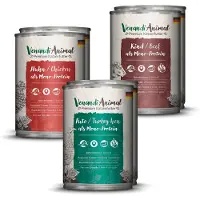 Venandi Animal - Probierpaket Huhn, Ente, Rind 6x400 g Futter
