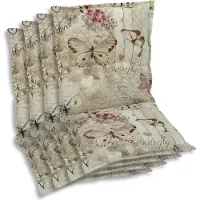 GO-DE Textil, Sesselauflage Niederlehner, 4er Set, Farbe: beige, Maße: 100 cm x 50 cm x 6 cm, Rueckenhoehe: 52 cm