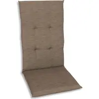 GO-DE Gartenstuhlauflage - Braun - Hochlehner - mit Stehsaum