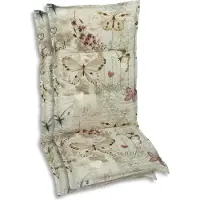 GO-DE Textil, Sesselauflage Hochlehner, 2er Set, Farbe: beige, Maße: 120 cm x 50 cm x 6 cm, Rueckenhoehe: 70 cm