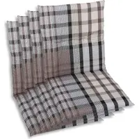 GO-DE Textil, Sesselauflage Niederlehner, 4er Set, Farbe: braun, Maße: 98 cm x 48 cm x 5 cm, Rueckenhoehe: 52 cm