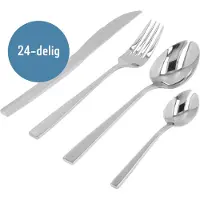 Krumble Besteckset 24-teilig - 6 Personen - Stahl - Silber