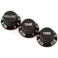 Fender Potikappen 1 Volume 2 Tone Schwarz