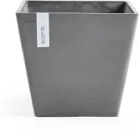 Ecopot's Blumentopf "ROTTERDAM Grey", BxTxH: 30x30x26 cm