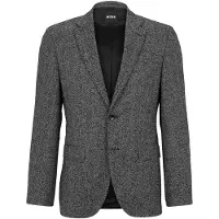 BOSS Regular-Fit Jackett aus Woll-Mix mit Fischgrät-Struktur Grösse 46